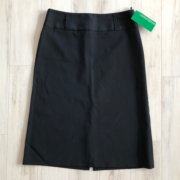 NWT United Colors of Benetton Black 💯% Wool Skirt